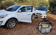 Spanje: politie achtervolgt uur lang drugsauto uit Marokko (foto's)