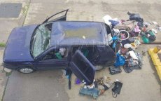 Auto van in Sebta verdronken Marokkaan leeggeplunderd (foto's)