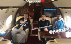 Khabib Nurmagomedov in privé jet met wapenschild Marokko (video)