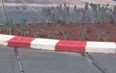 Marokko: rondpunt op trambaan gebouwd... (foto)