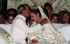 Hassan II op huwelijk dochter Lalla Hasnaa 25 jaar geleden (foto's)