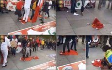 Marokkaanse vlag verbrand en vertrappeld in Parijs