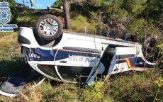 Spanje: achtervolging drugsauto uit Marokko loopt mis (foto's)