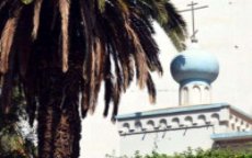 Priester voor de rechter voor verkopen kerk Casablanca