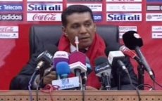 Persconferentie Rachid Taoussi na Marokko-Mozambique 