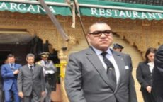 Foto's Mohammed VI in Marrakech na aanslag Argana