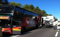 Ongeval met bus vol Marokkanen in Frankrijk