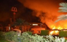 McDonald's Marrakech verwoest door een brand