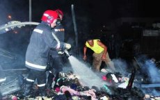 Groothandelsmarkt brand af in Marokko 
