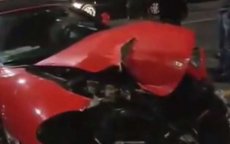 Zware crash met Ferrari in Casablanca