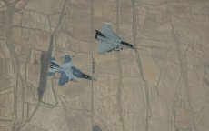 F-16's en Rafales vliegen samen boven Marokko