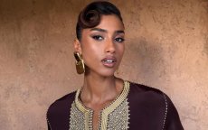 Topmodel Imaan Hammam schittert op bruiloft zus (video)