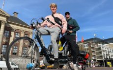 Jasper en Herre met de tandem van Groningen naar Marokko