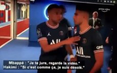 Kylian Mbappé kwaad op Achraf Hakimi (video)