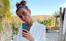 Ex-Miss Frankrijk Malika Menard geniet van Marrakesh