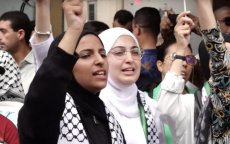 Marokkanen demonstreren voor Palestina