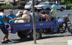 Overlast en gevaar door motorbakfietsen in Marrakech