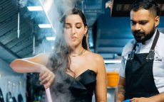 Nora Fatehi promoot Marokkaanse keuken in India (video)