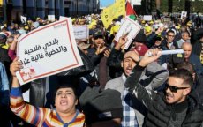 Demonstratie om "eerlijke verdeling rijkdom" in Marokko