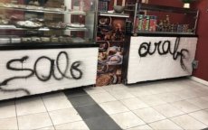 Inbraak in restaurant wereld-Marokkaan, racistische teksten op muren