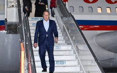 Vliegtuig Sergej Lavrov in Casablanca geland