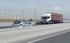 Indrukwekkende beelden van spookrijder op Marokkaanse snelweg (video)