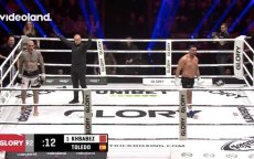 Khbabez trapt tegenstander uit de ring op Glory 84 