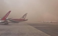 Hevige zandstorm legt vliegverkeer op luchthaven Nador Al Aroui stil (video)