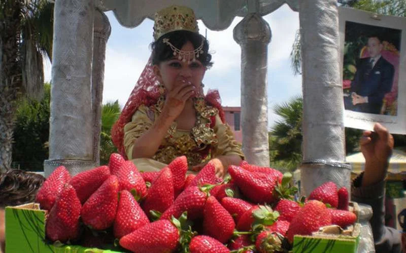 Kleine Safia al-Masoudi is Miss Aardbei Marokko