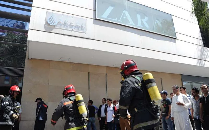 Brand in Zara-winkel Casablanca