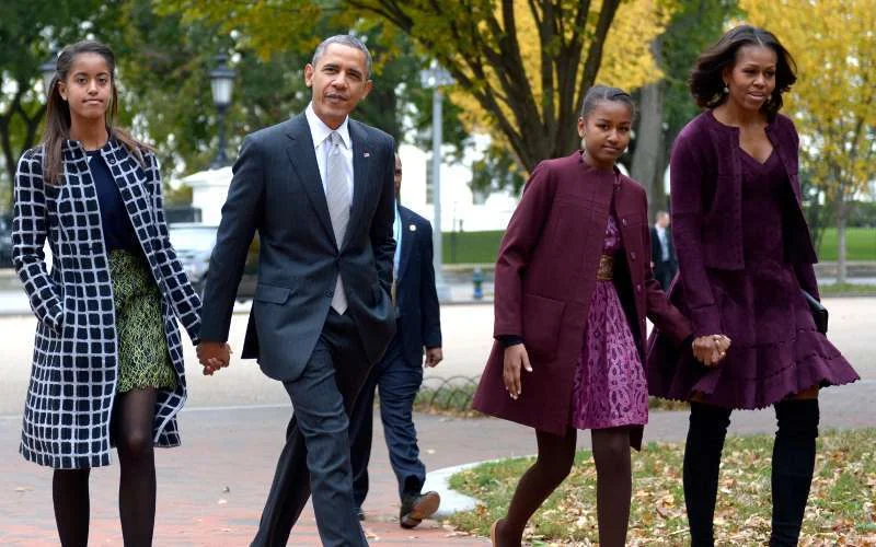 Gezin Obama op vakantie in Marokko