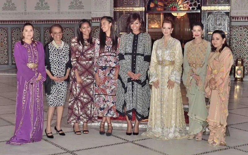 Foto's: ftour Michelle Obama en Marokkaanse prinsessen