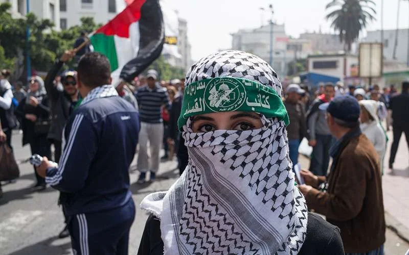 Demonstratie tegen Israël in Casablanca (foto's)
