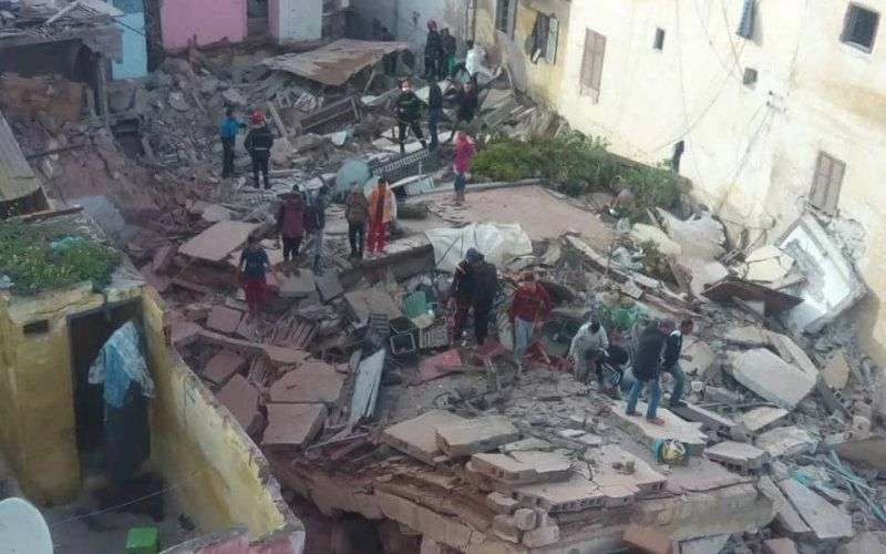 Casablanca: huizen en café ingestort door regen (foto's)