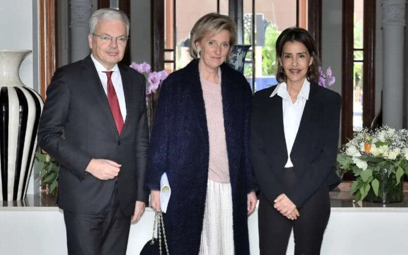 Prinses Lalla Meryem ontmoet Belgische prinses Astrid (foto)
