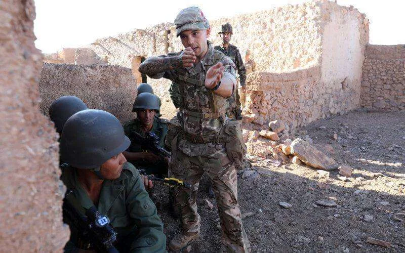 Britse soldaten in Marokko voor oefening "Jbel Sahara 19"