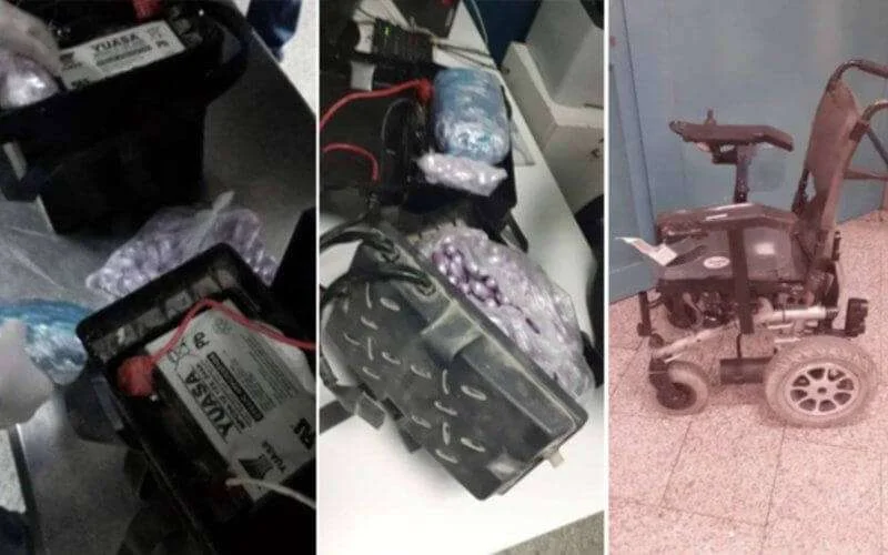 Marokkaan reist met drugs in rolstoel