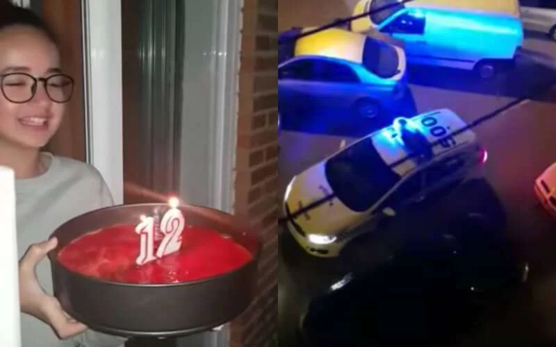 Spanje: politie en buren vieren samen verjaardag Marokkaans meisje (video)