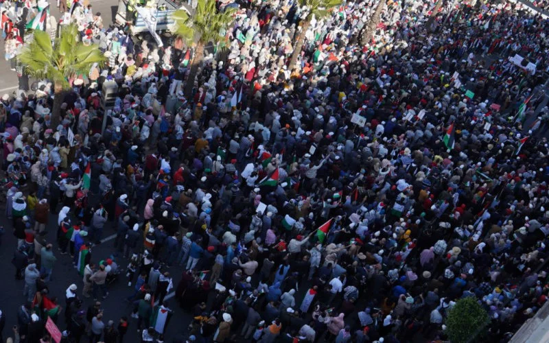 Duizenden Marokkanen samen voor Palestina