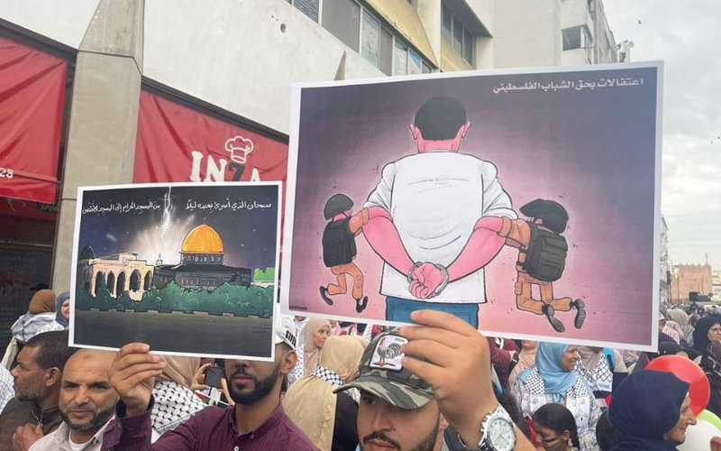 Marokkaanse partijen vieren aanval Hamas op Israël