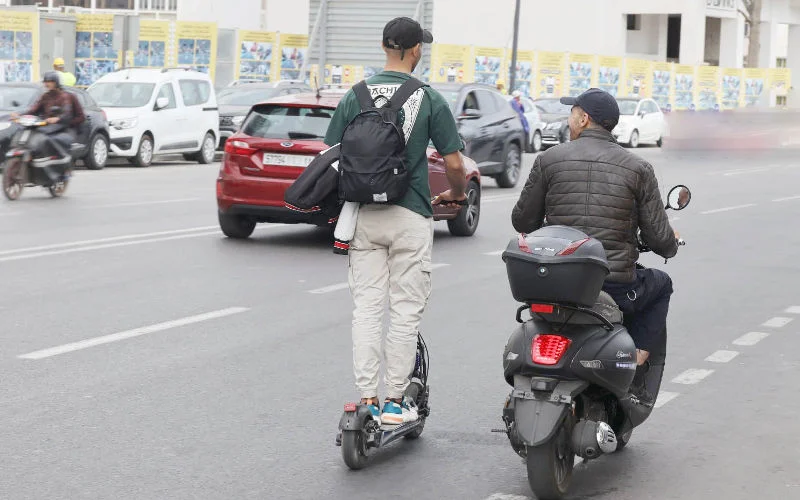 Drama met elektrische step in Tanger