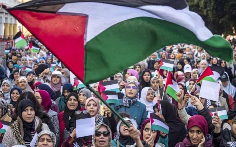 Rabat: sit-in actie in solidariteit met Palestina