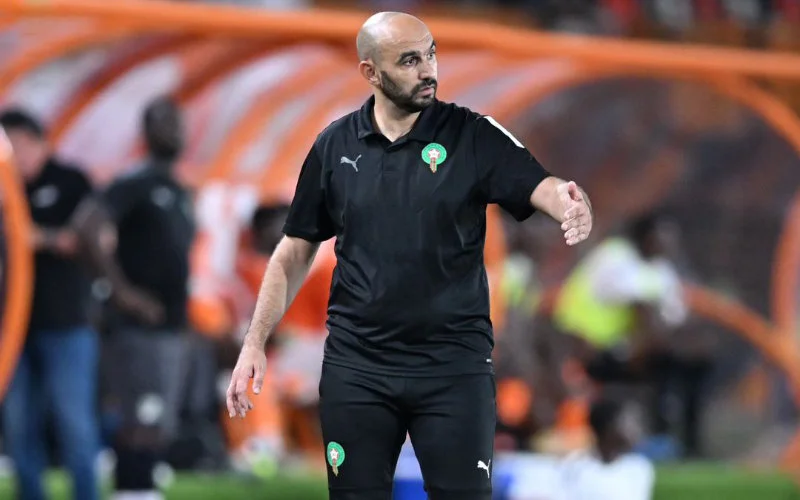 Walid Regragui niet blij met prestatie spelers