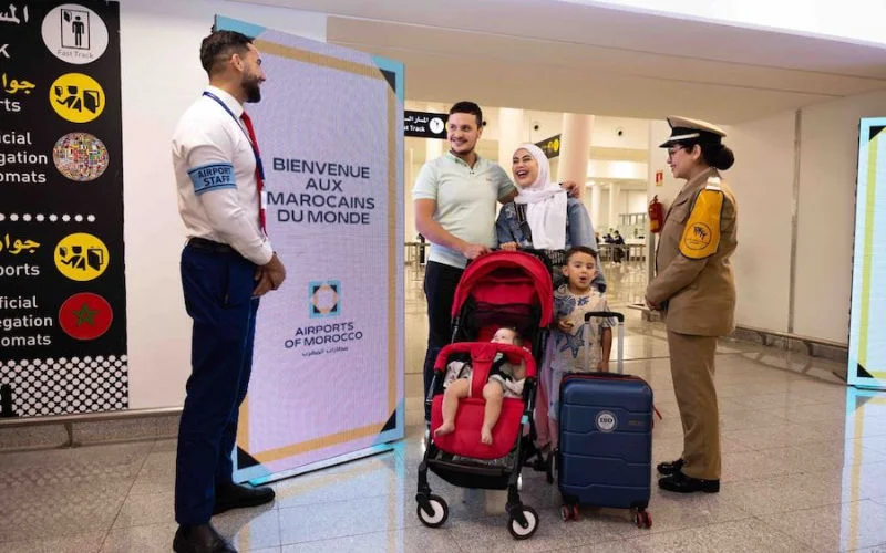 Marokkaanse luchthavens omgetoverd tot welkomstparadijs