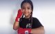 Marokkaanse Maria Oudghiri Arabisch kampioen Shadow kick-boxing