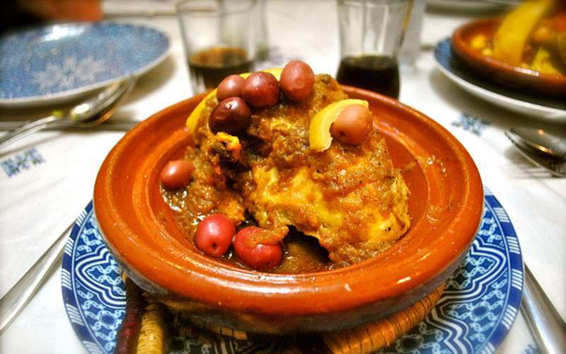 Tajine met lam en olijven