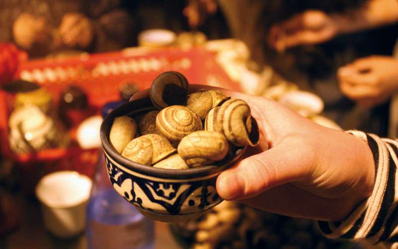 Babouche of slakken op zijn Marokkaans 