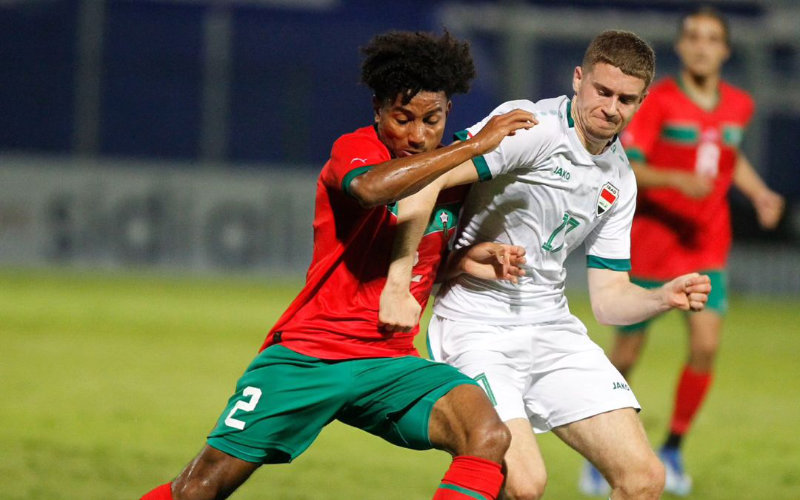 Voetbal Marokko Verrast Door Irak